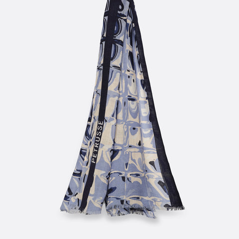WOOL STOLE - MAGELLAN DENIM BLUE