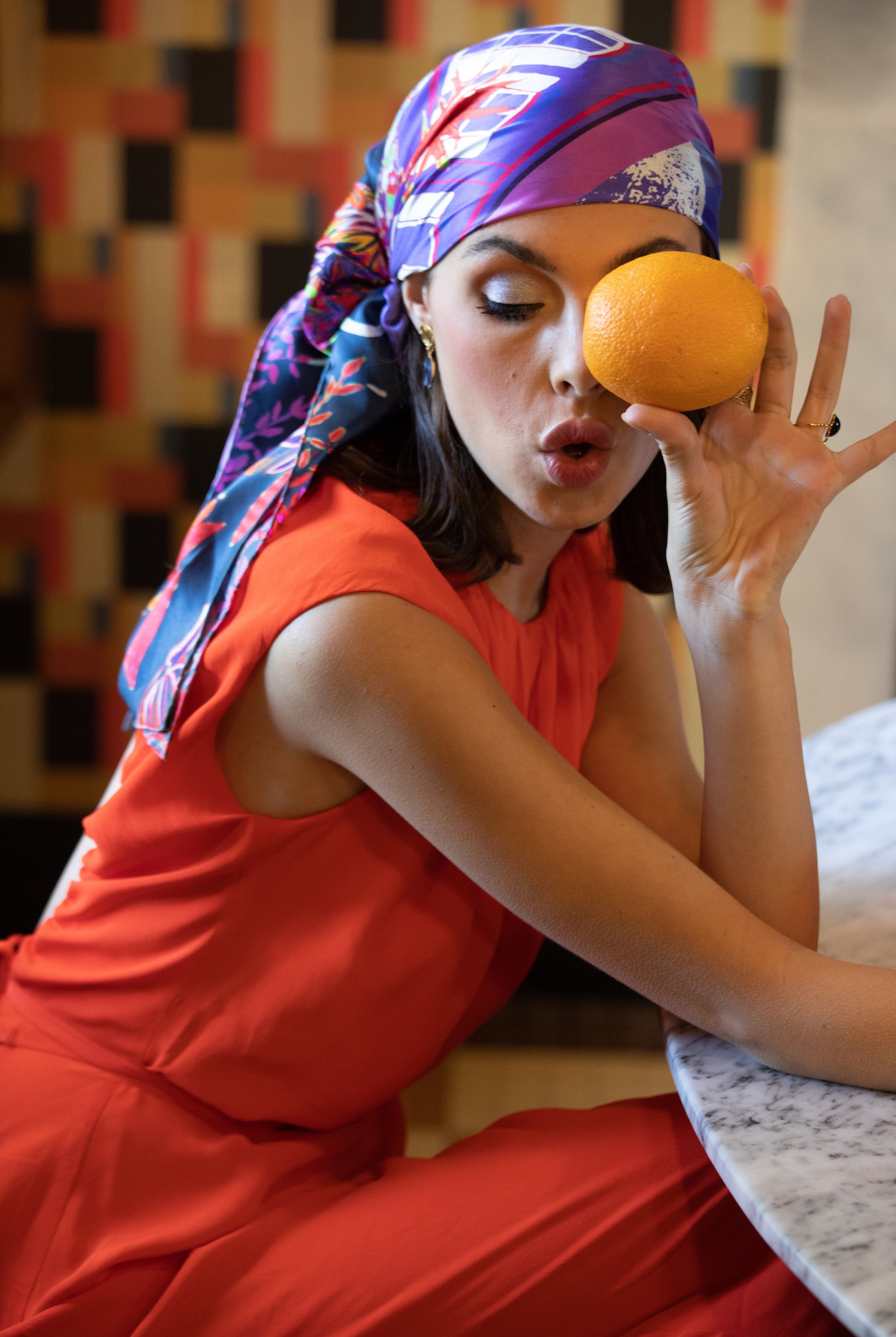 Petrusse Carre Soie 105 - Fantasy Neon