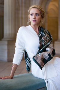 SILK SCARF 90 - ARIANE KAKI