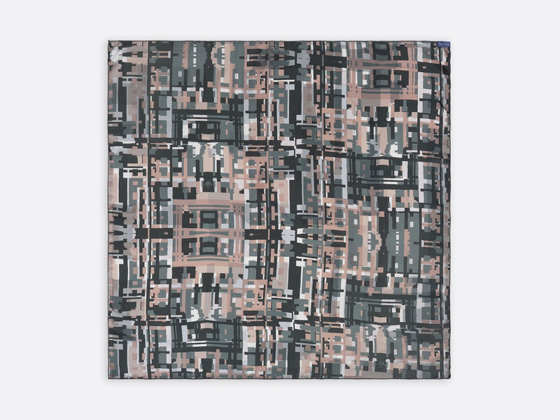 SILK SCARF 90 - ARIANE KAKI