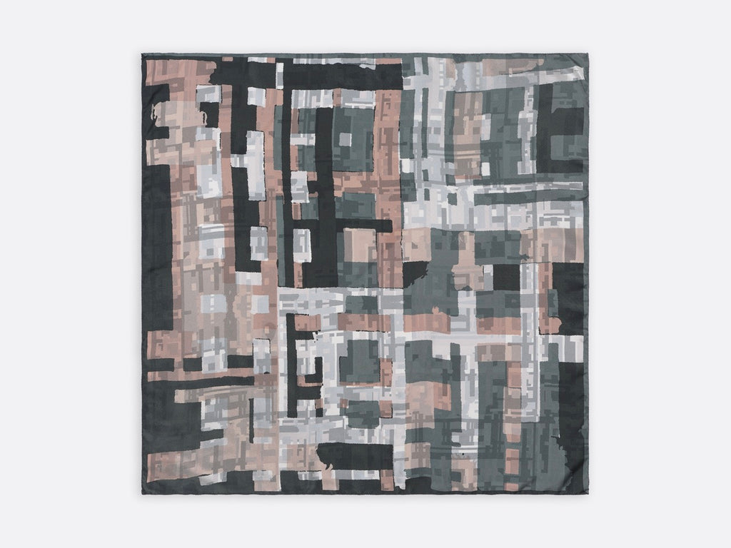 SILK SCARF 90 - ARIANE KAKI