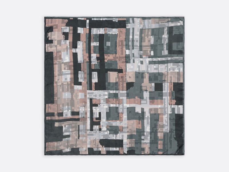 SILK SCARF 90 - ARIANE KAKI