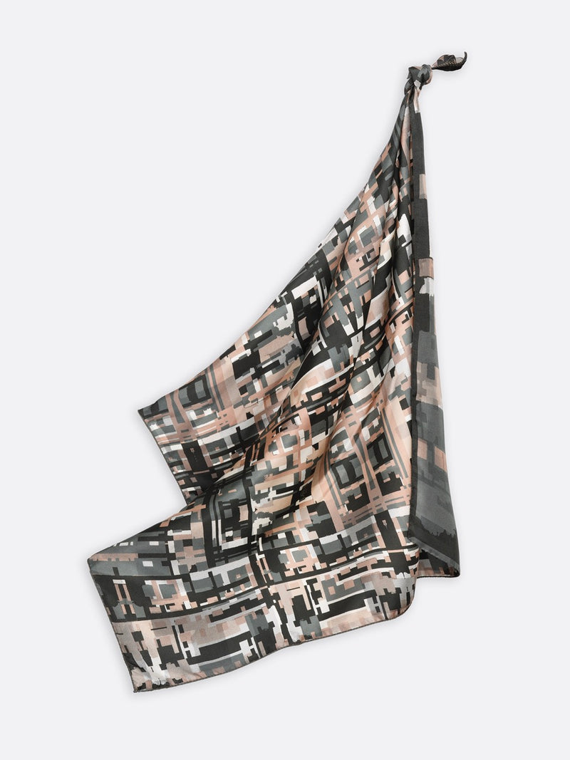 SILK SCARF 90 - ARIANE KAKI