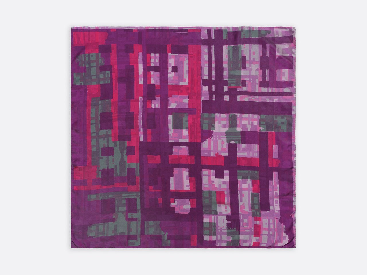 SILK SCARF 90 - ARIANE PRUNE