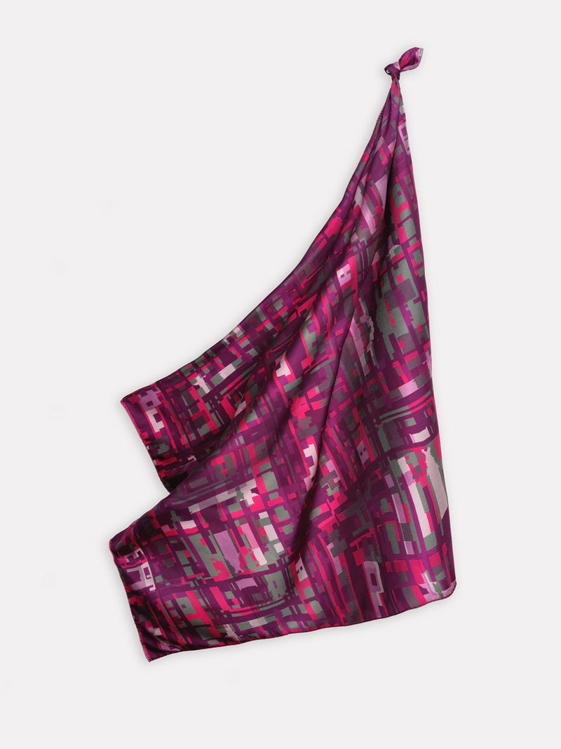 SILK SCARF 90 - ARIANE PRUNE