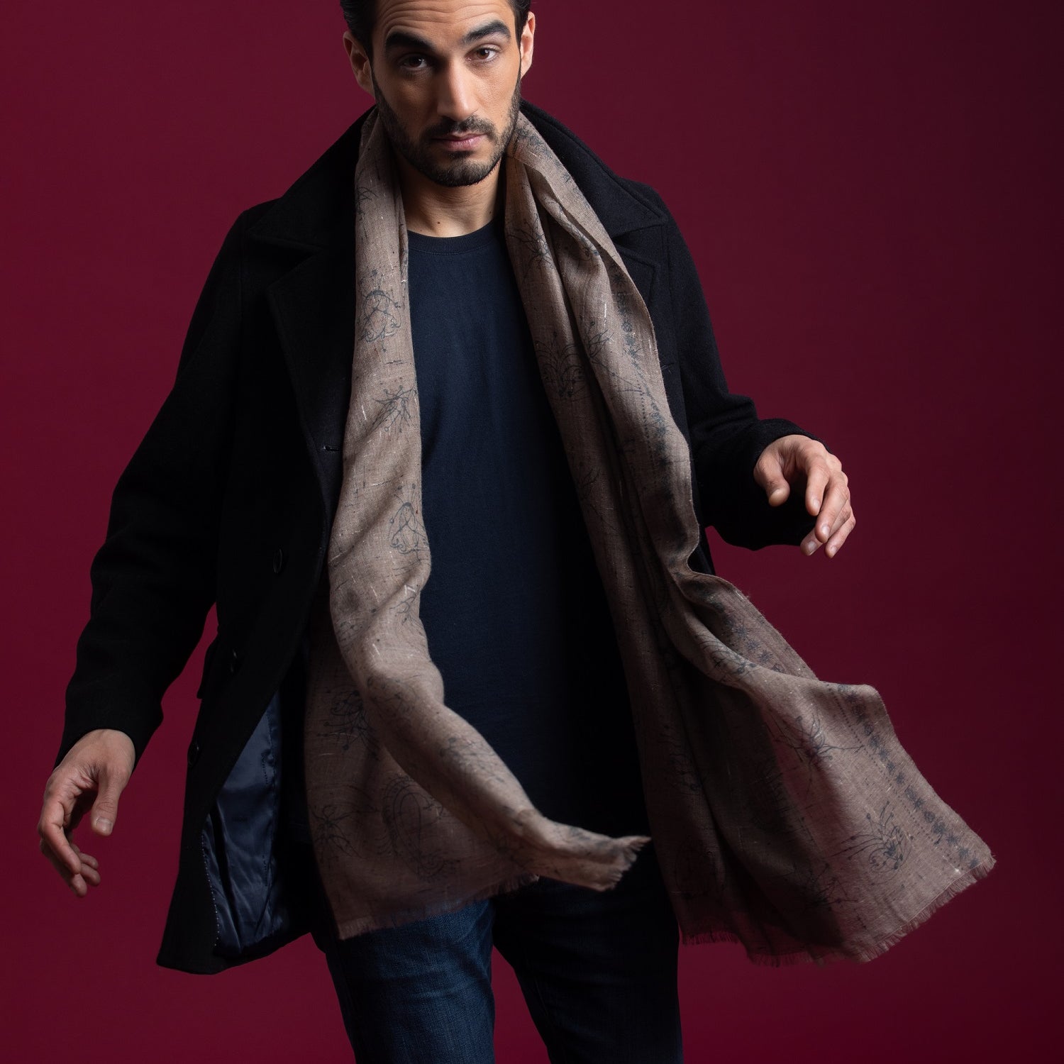 Petrusse Echarpe Homme - Astral Gris