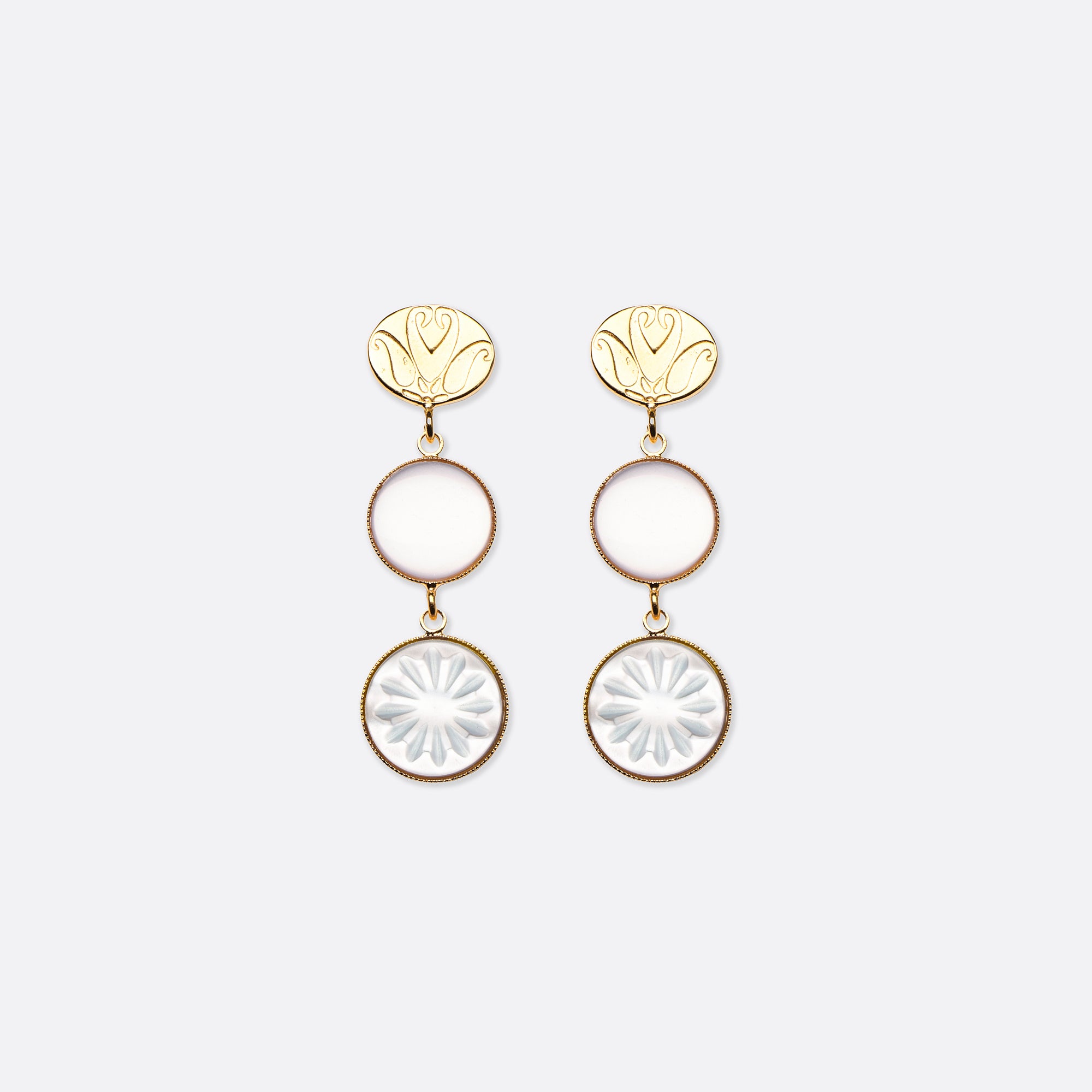 EARRINGS - JULIETTE- WHITE