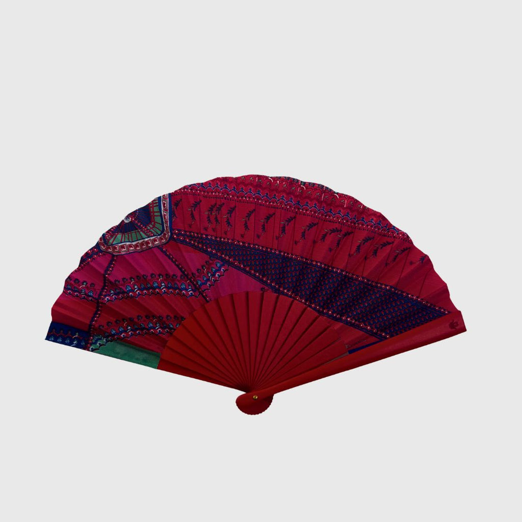 EVENTAIL SOUS LE CIEL DE PARIS BOIS ROUGE - DOMINANTE FUCHSIA