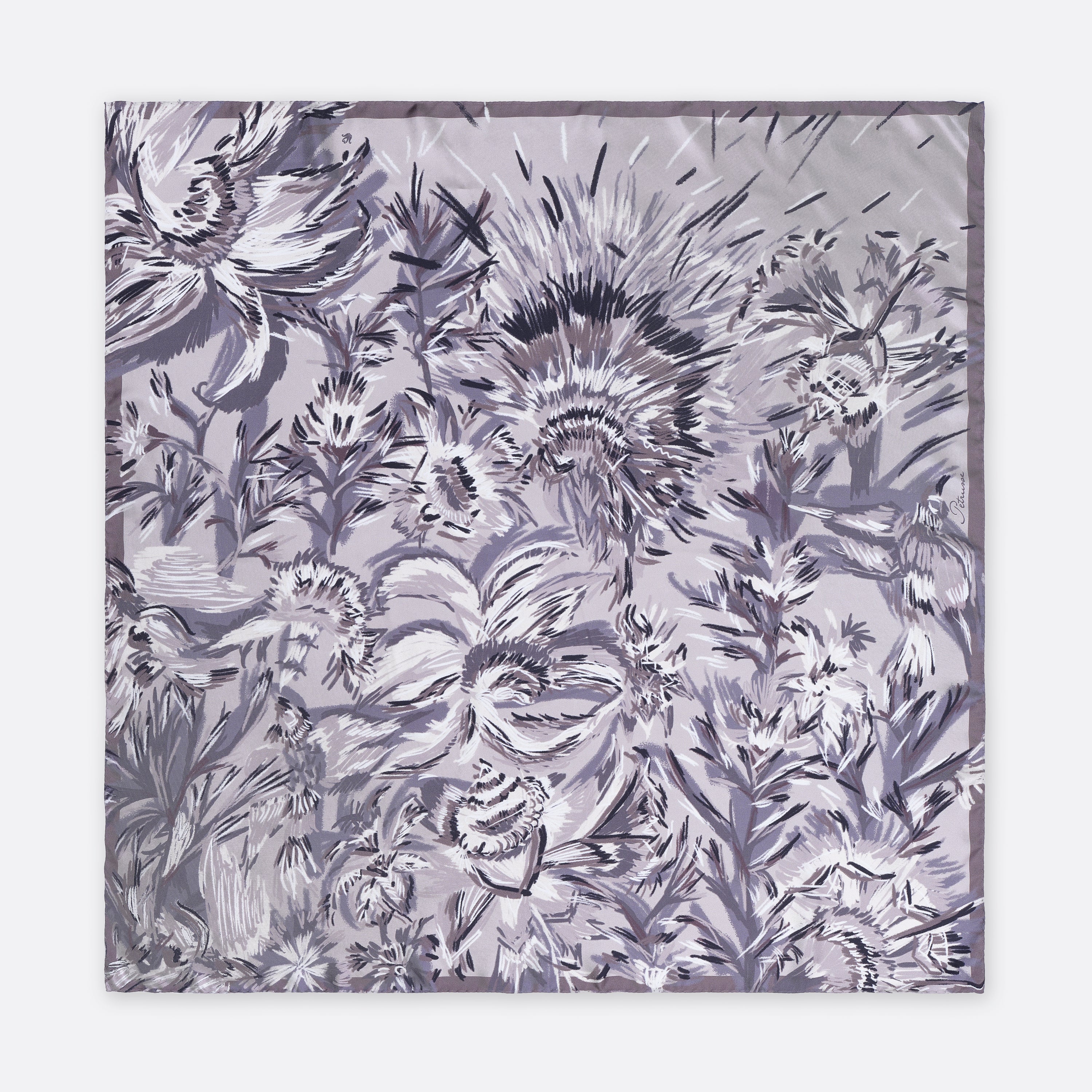 Petrusse Carre Soie 90 - Lena Gris