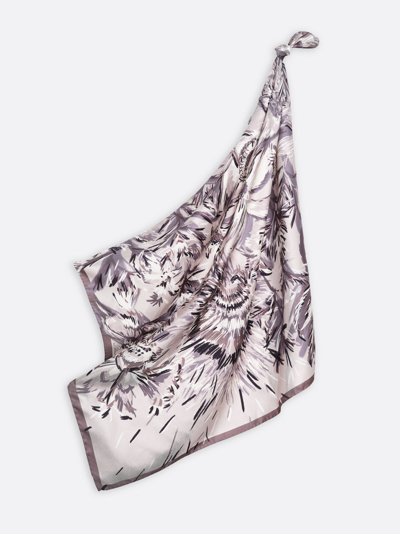 SILK SCARF 90 - LENA GREY