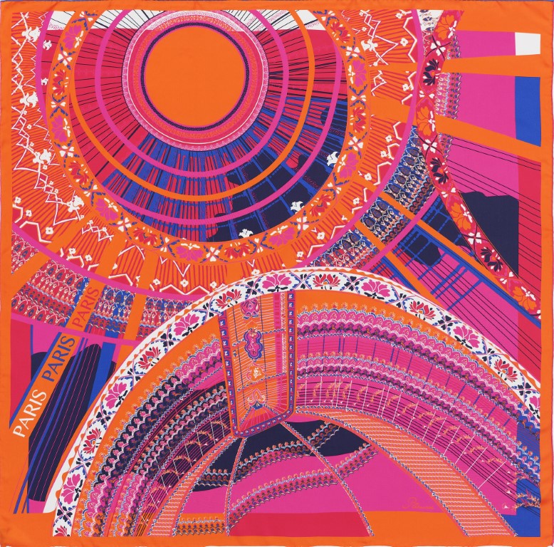 Carré en soie 105 PETRUSSE PARIS  NEON | Foulard made in France