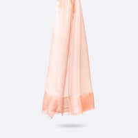 SILK & WOOL STOLE - ORGANZA BEIGE PINK