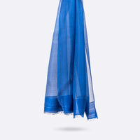 SILK & WOOL STOLE - ORGANZA BLUE