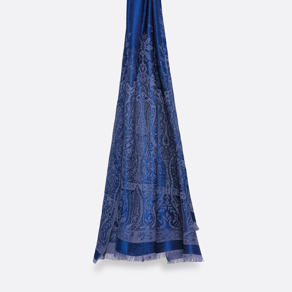 Écharpe en Laine et Soie PETRUSSE PALMA DUTCH BLUE| L’essential