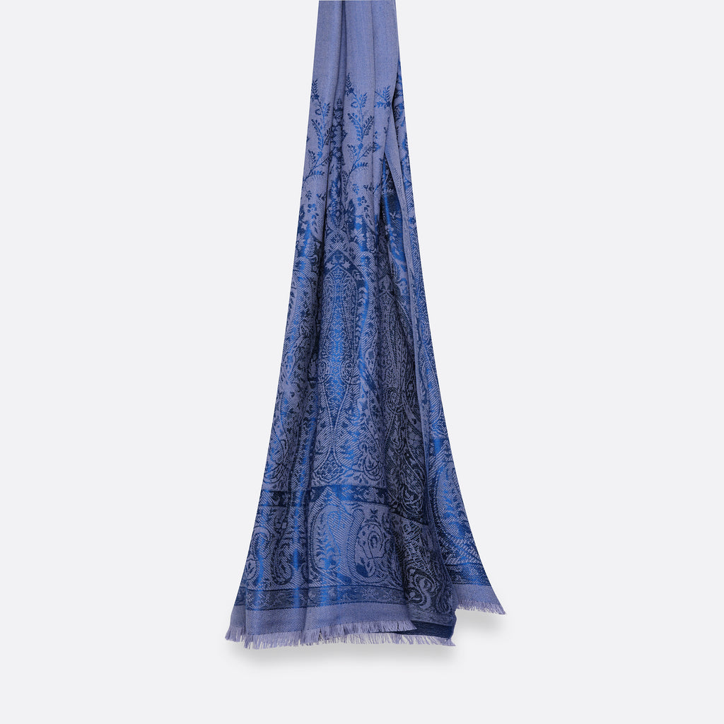 Écharpe en Laine et Soie PETRUSSE PALMA DUTCH BLUE| L’essential
