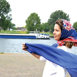 SILK & WOOL STOLE - ORGANZA BLUE