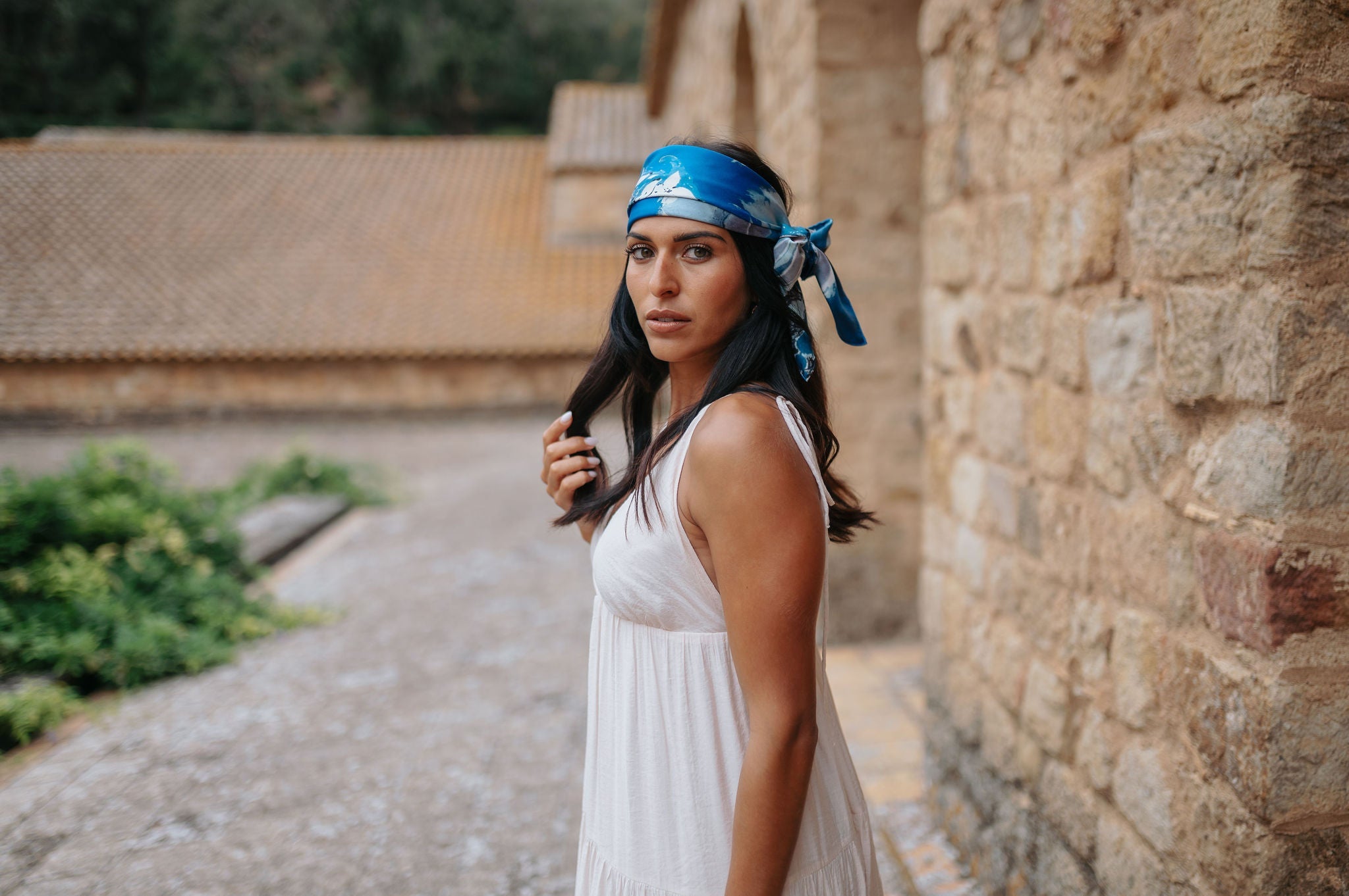 Carré de Soie - Abyssé Bleu Denim | PETRUSSE 
