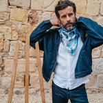 Carré de Soie - Abyssé Bleu Denim | PETRUSSE 