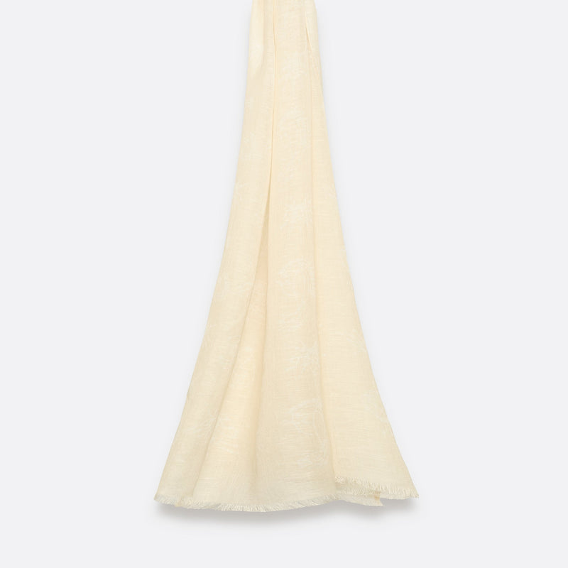 Écharpe En Lin Petrusse Anatole Ecru Pour Femme Et Homme