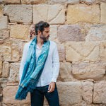 Écharpe en Laine SOUS LE CIEL DE PARIS ÉTOLE BLEU | PETRUSSE 
