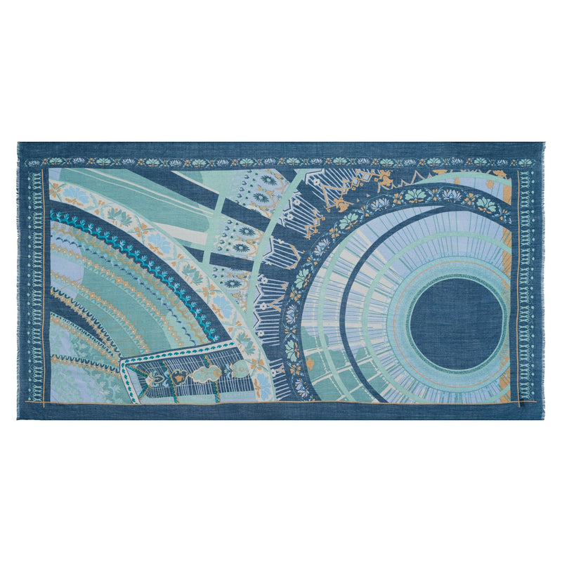 Écharpe en Laine SOUS LE CIEL DE PARIS ÉTOLE BLEU | PETRUSSE 