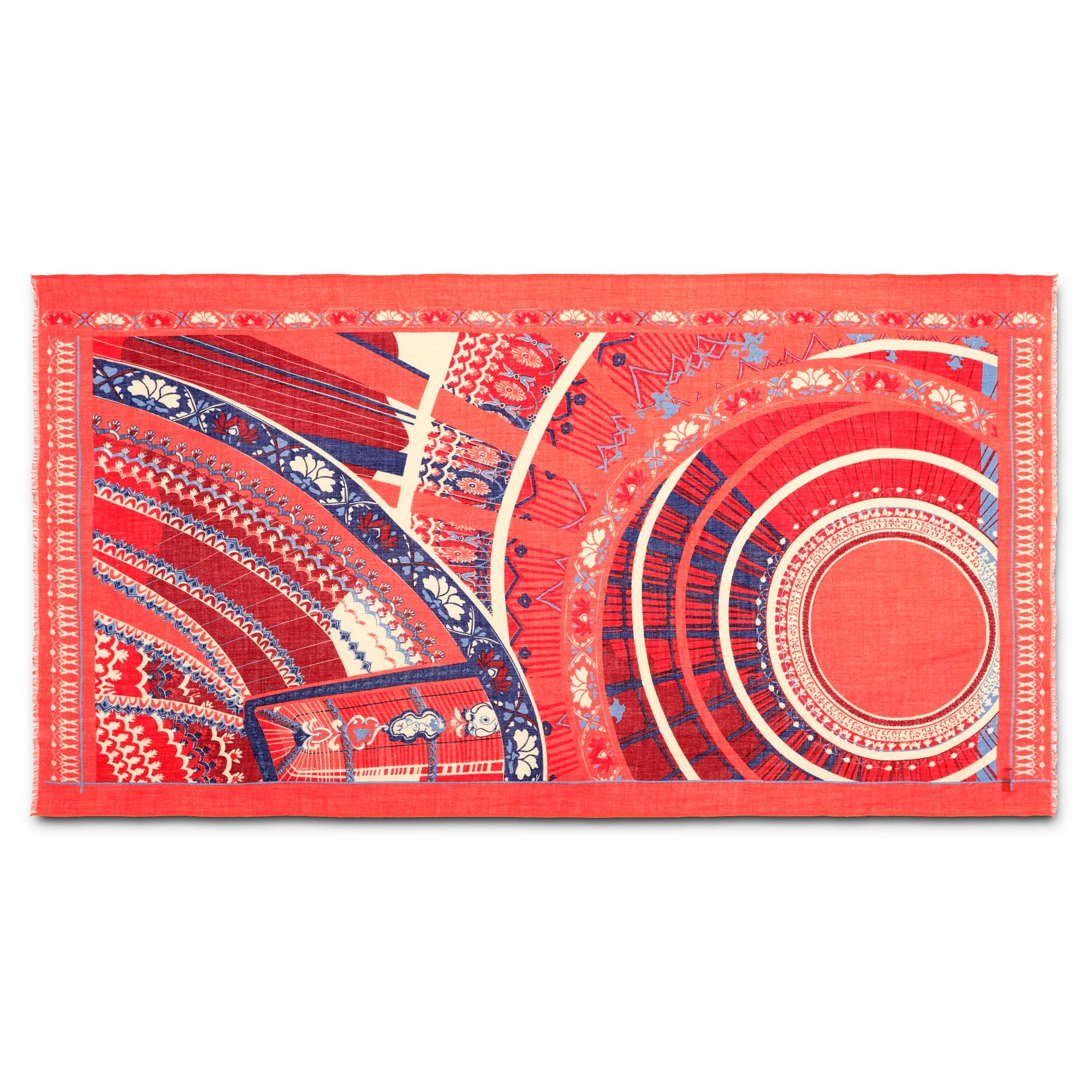 Écharpe en Laine SOUS LE CIEL DE PARIS ÉTOLE ORANGE | PETRUSSE 