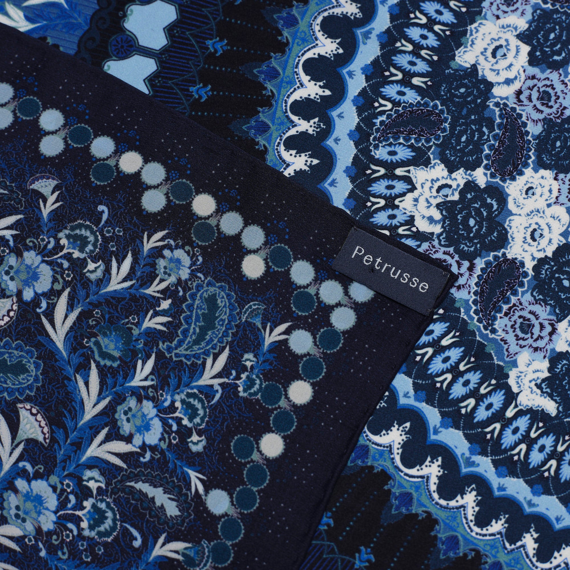 CARRE SOIE 65 - BOHEME MINI MARINE