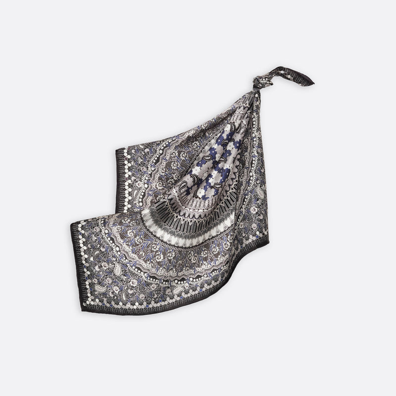 CARRE SOIE 65 - BOHEME MINI NOIR