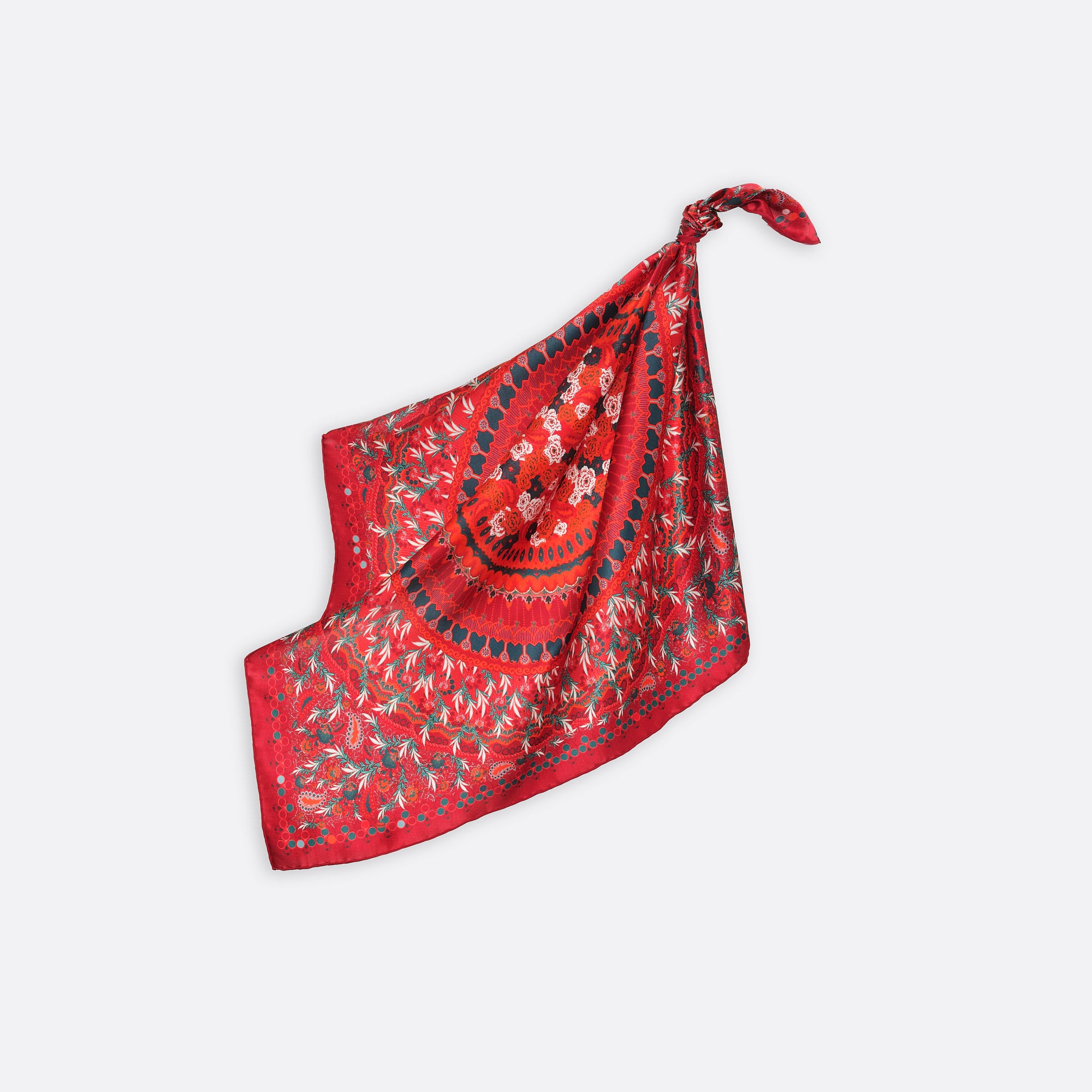 CARRE SOIE 65 - BOHEME MINI ROUGE