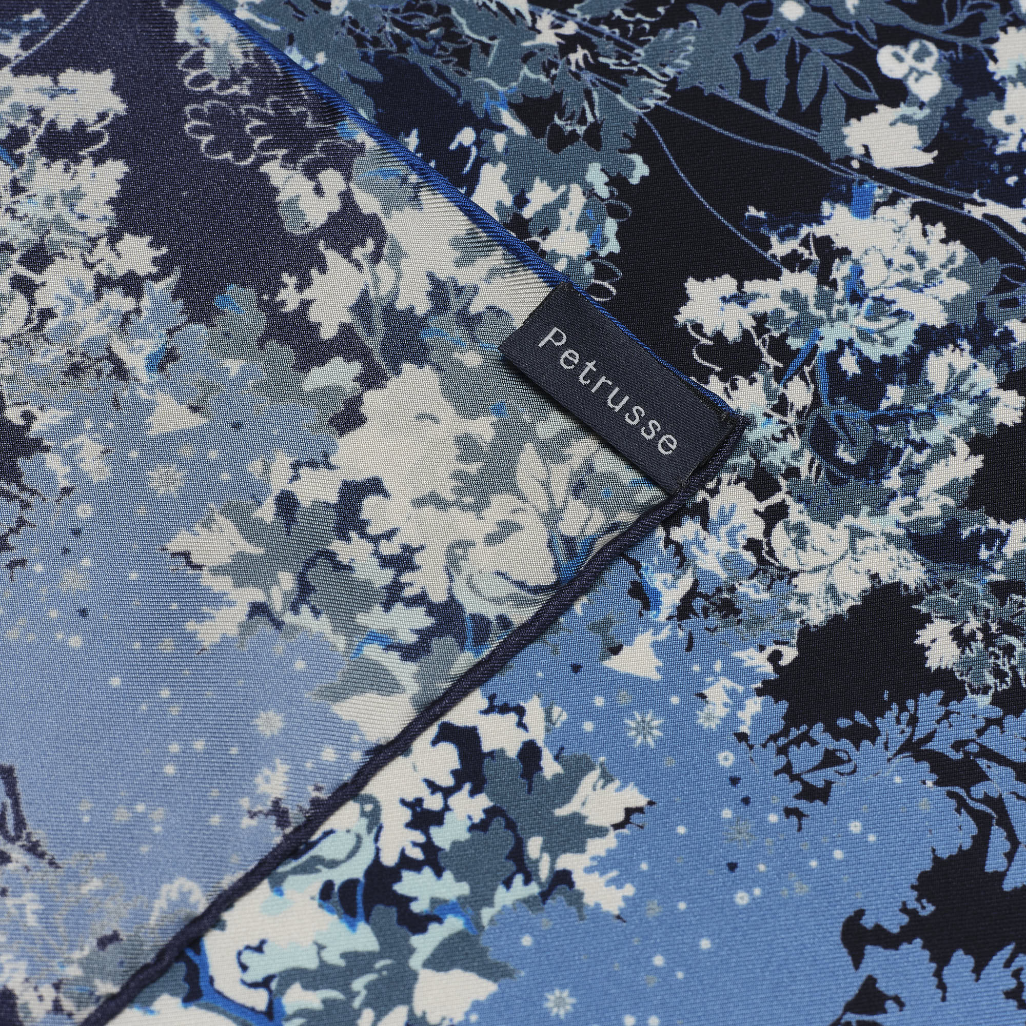CARRE SOIE 90 - BRUME DENIM