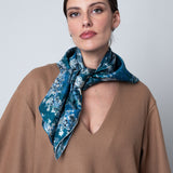 SILK SCARF 90 - BRUME EMERALD