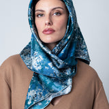 SILK SCARF 90 - BRUME EMERALD