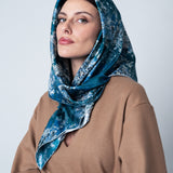 SILK SCARF 90 - BRUME EMERALD