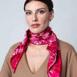 CARRE SOIE 90 - BRUME FUCHSIA