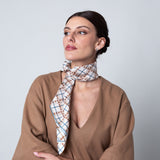 CARRE SOIE 90 - CLAN PETRUSSE BEIGE