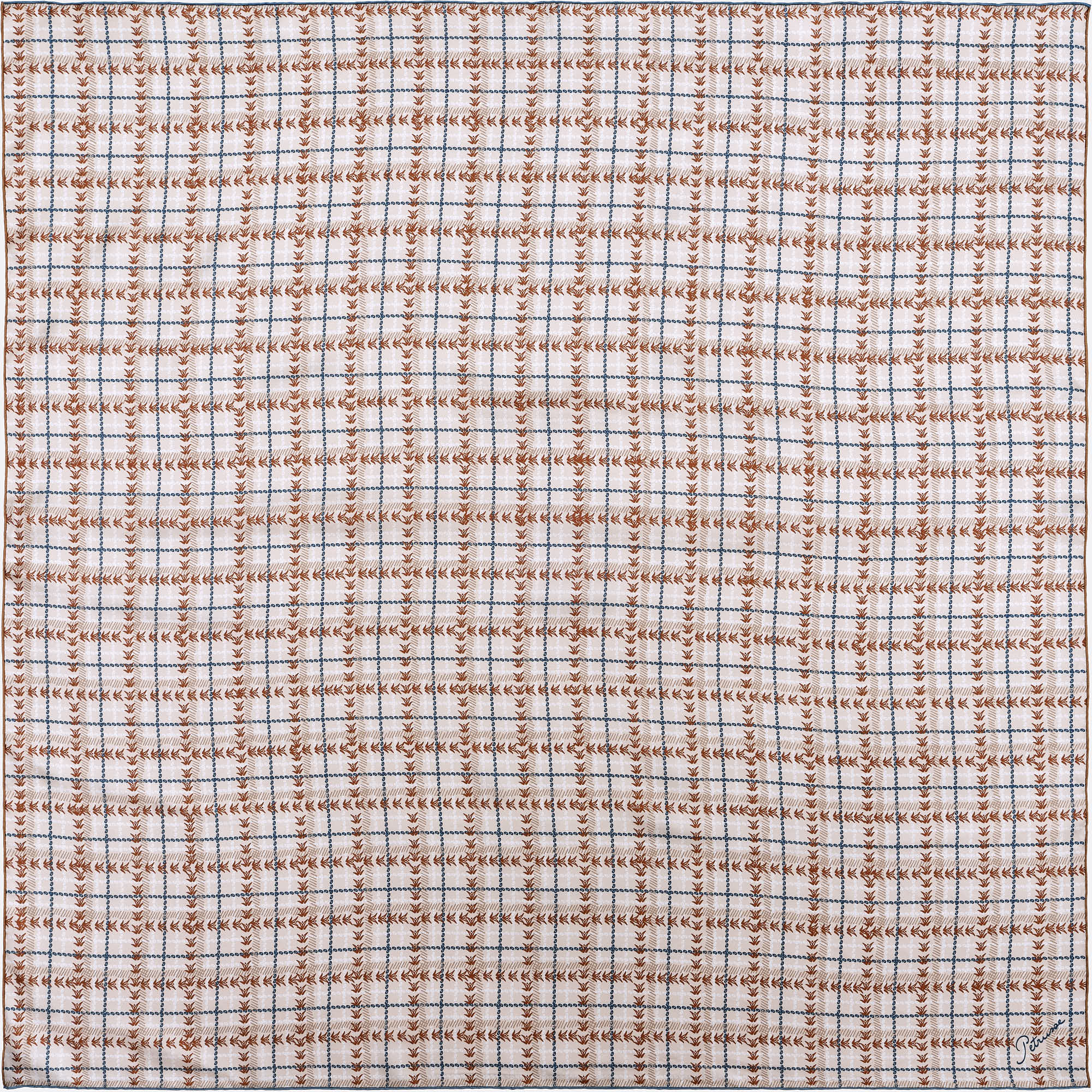 CARRE SOIE 90 - CLAN PETRUSSE BEIGE