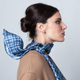 CARRE SOIE 90 - CLAN PETRUSSE DENIM