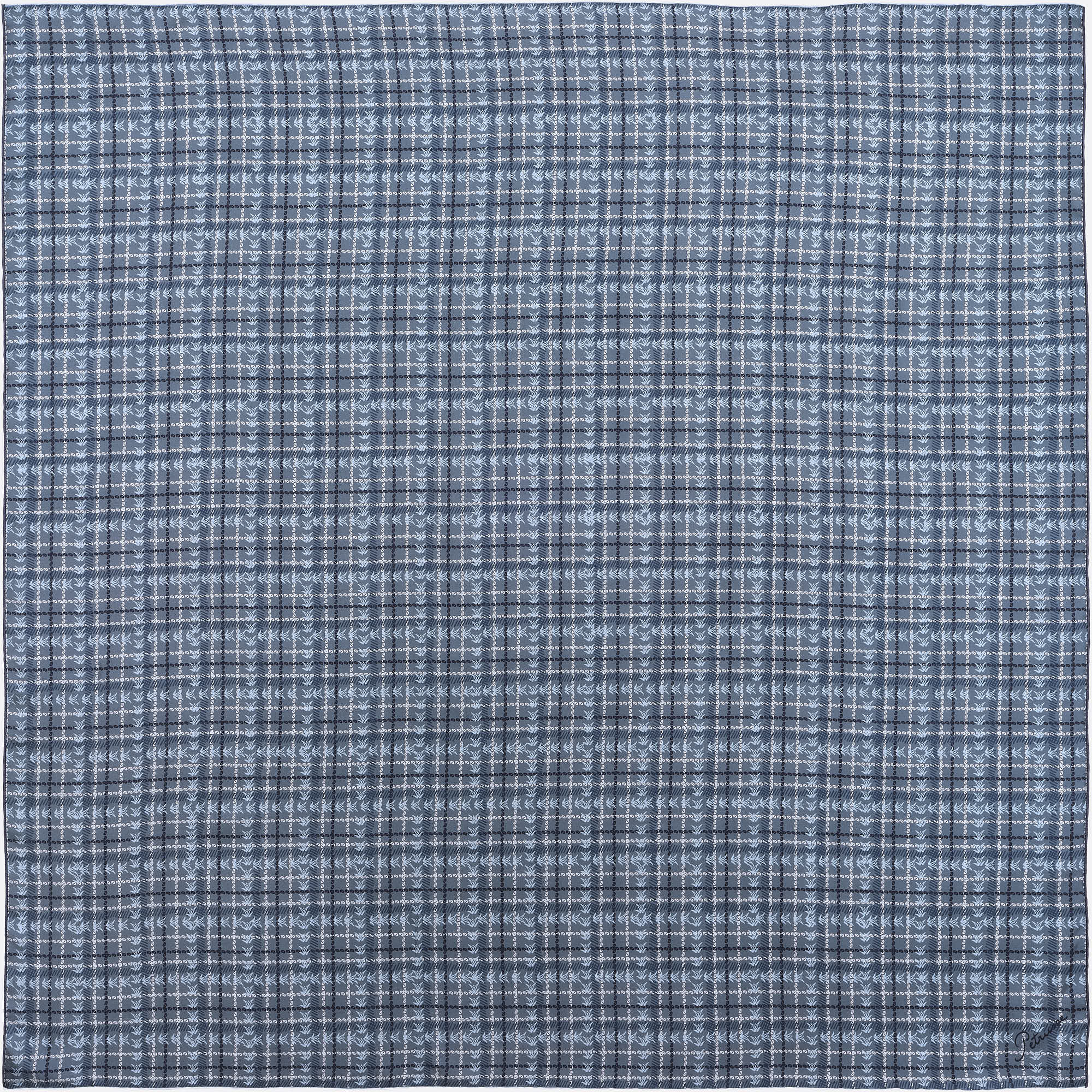 CARRE SOIE 90 - CLAN PETRUSSE DENIM