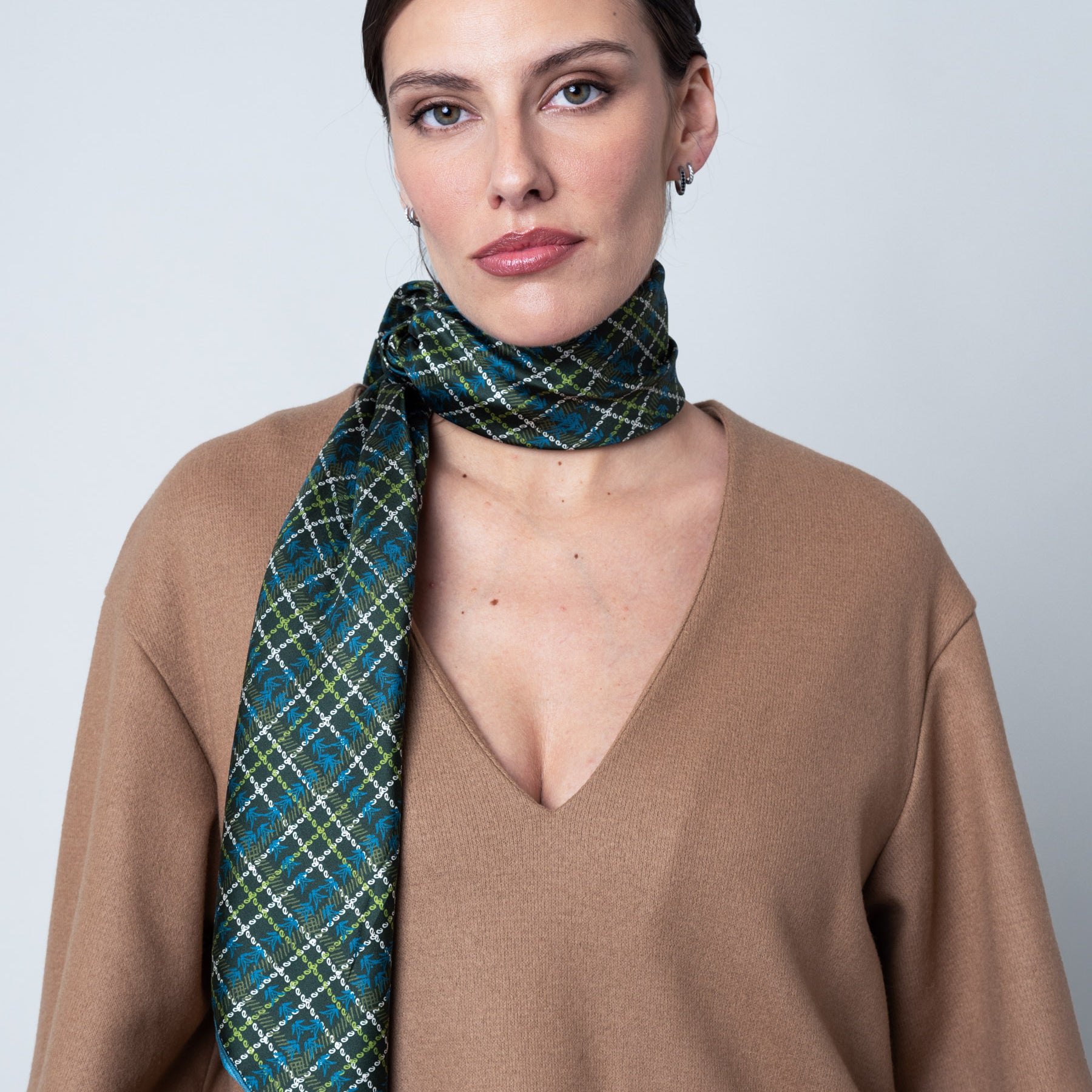 CARRE SOIE 90 - CLAN PETRUSSE KAKI