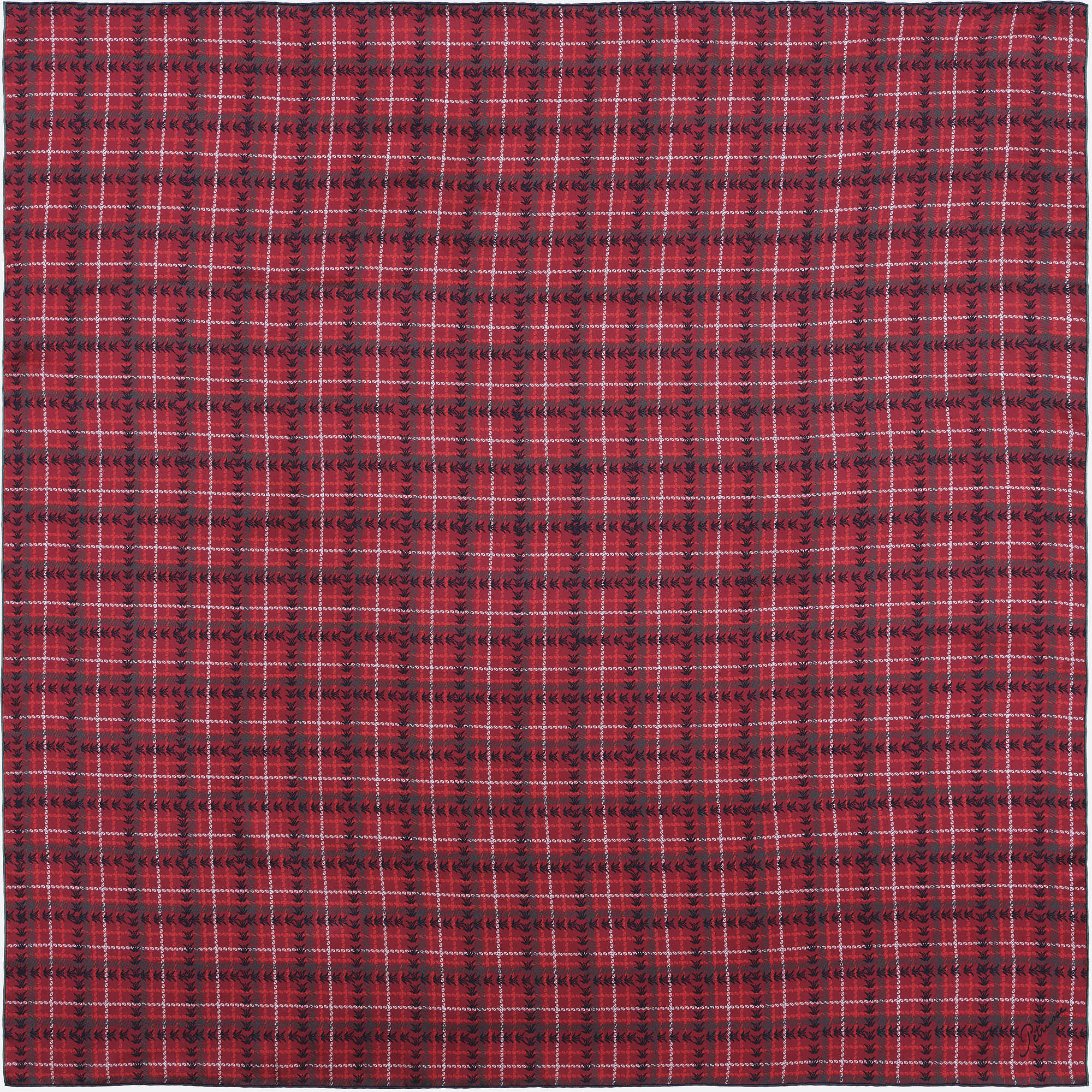 CARRE SOIE 90 - CLAN PETRUSSE ROUGE