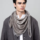 CARRE LAINE 100 - MOON TWILL VERT DE GRIS