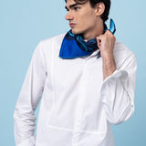 SILK SCARF 65 - ORPHEE EMERALD SAPPHIRE
