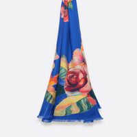 ICÔNE BLEU – Étole en laine et soie inspirée de l’art | Petrusse