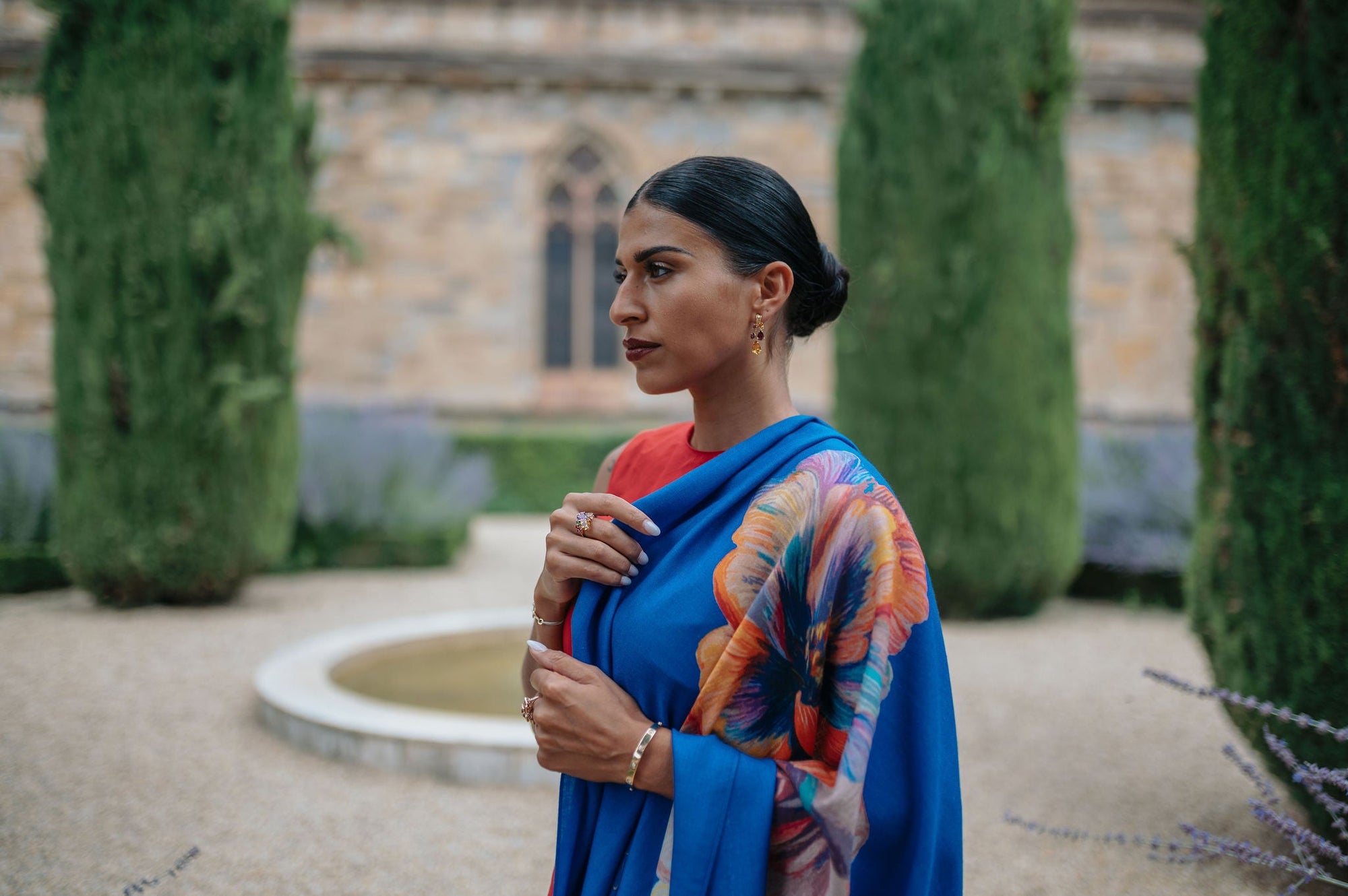 ICÔNE BLEU – Étole en laine et soie inspirée de l’art | Petrusse