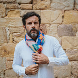 ICÔNE BLEU – Étole en laine et soie inspirée de l’art | Petrusse