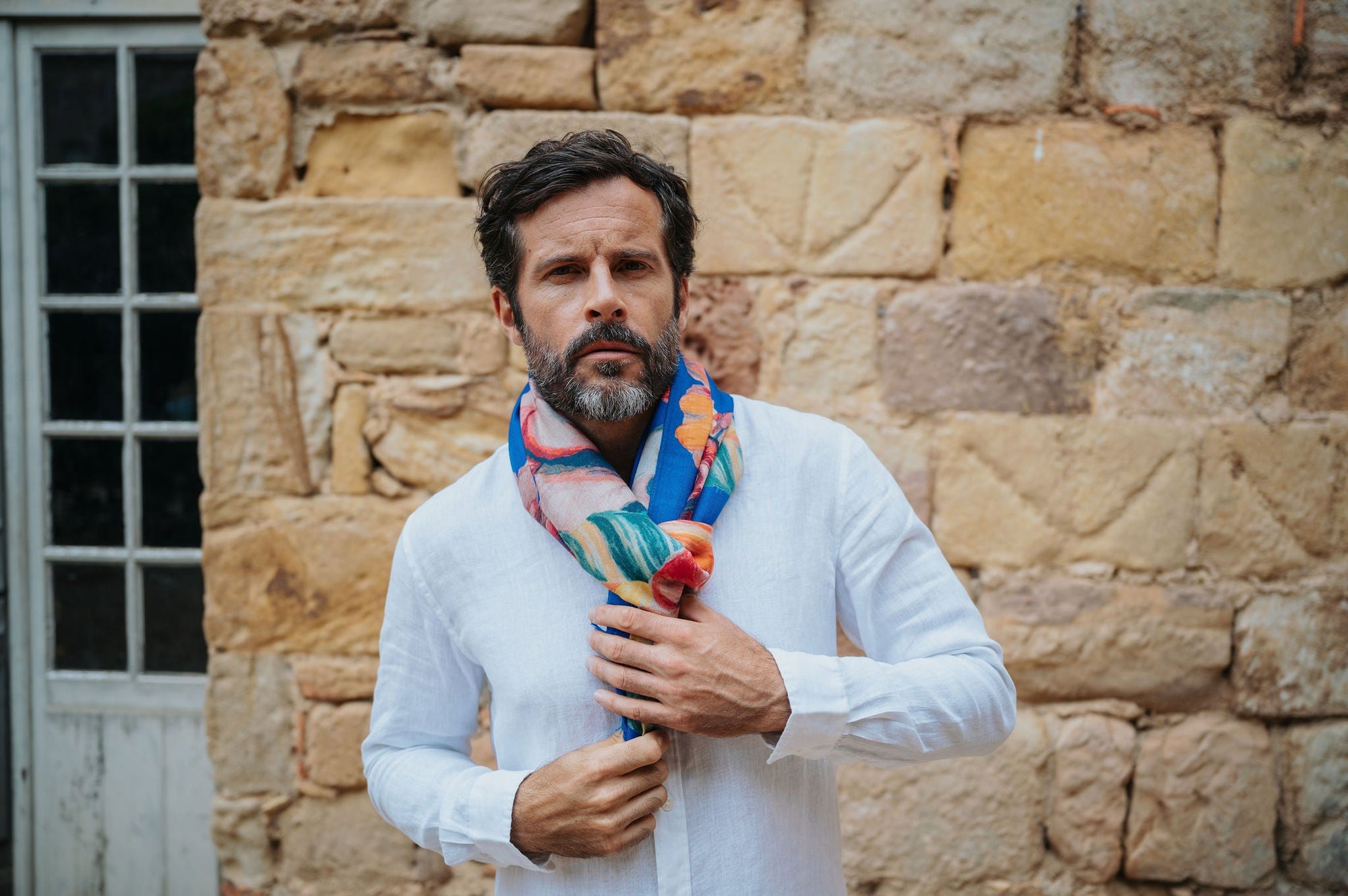 ICÔNE BLEU – Étole en laine et soie inspirée de l’art | Petrusse