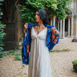 ICÔNE BLEU – Étole en laine et soie inspirée de l’art | Petrusse