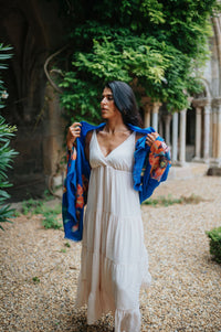 ICÔNE BLEU – Étole en laine et soie inspirée de l’art | Petrusse