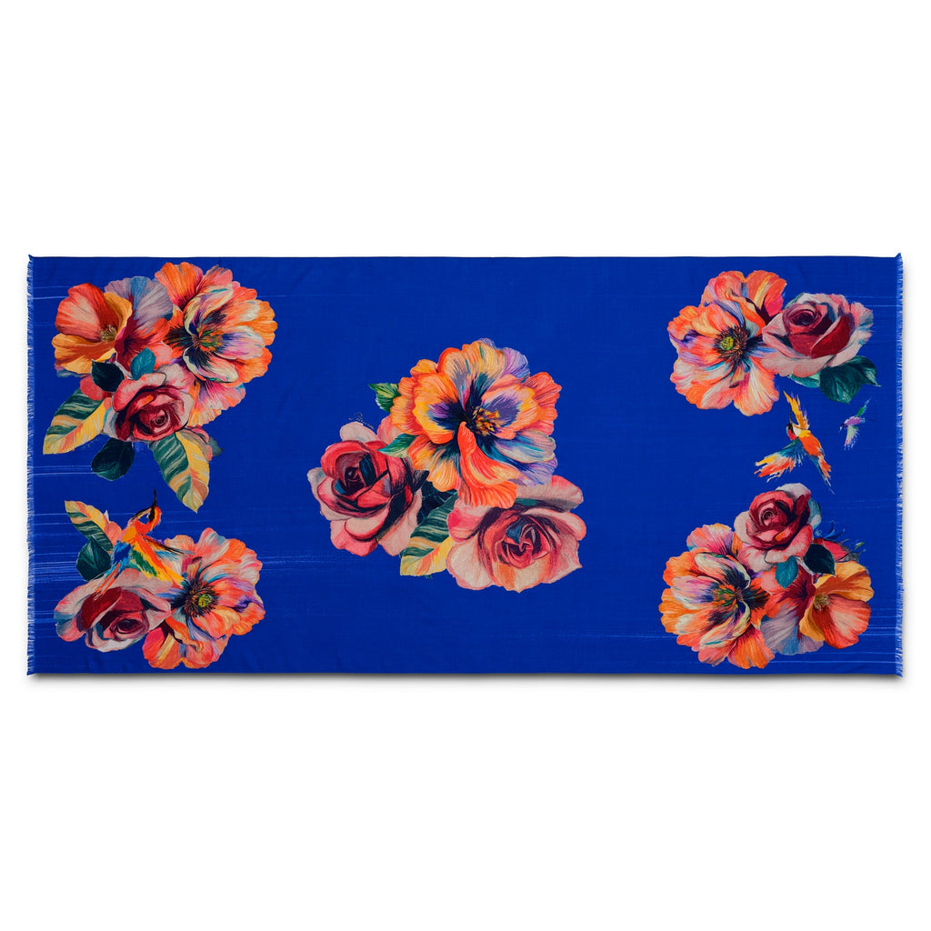 ICÔNE BLEU – Étole en laine et soie inspirée de l’art | Petrusse