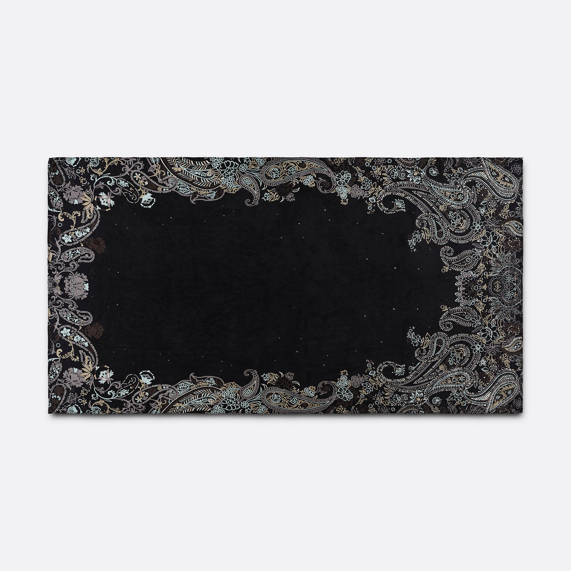SILK SCARF - INDIRA BLACK
